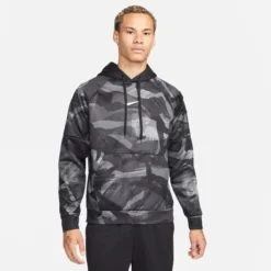 Nike Hoodie Therma Camo - Schwarz/Weiß