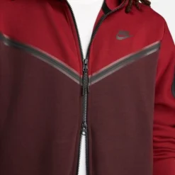 Nike Hoodie NSW Tech Fleece FZ - Burgund/Bordeaux/Schwarz -TTKX-KLEIDUNG SHOP ecf38de9d6cc