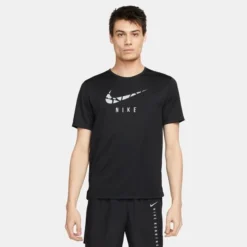 Nike Lauf T-Shirt Dri-FIT Run Division - Schwarz/Silber