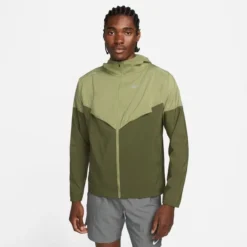 Nike Laufjacke Repel Windrunner - Grün/Silber