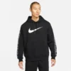 Nike Hoodie NSW Sportswear Repeat Fleece - Schwarz/Weiß